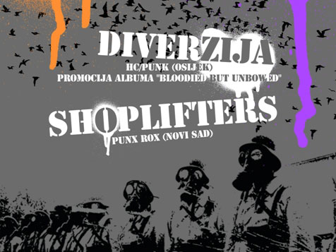 Diverzija i Shoplifters u CK13, Novi Sad. 06.12.2008. – izvestaj