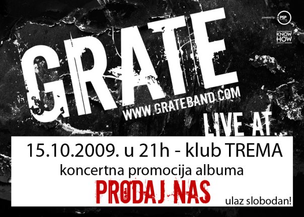 Promocija debi albuma Prodaj Nas benda Grate